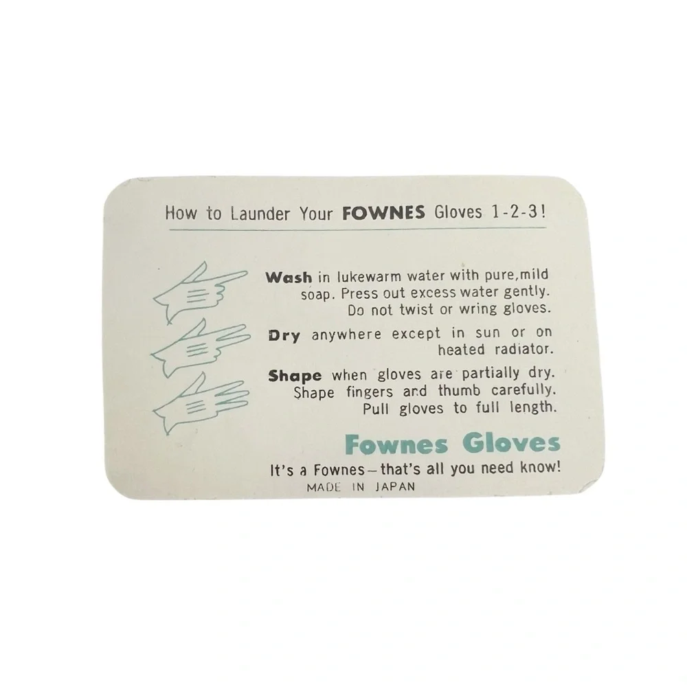 Lot of 6 Vintage Fownes Girls Navy Blue 100% Cotton Gloves
